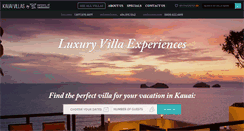 Desktop Screenshot of kauaivillas.com